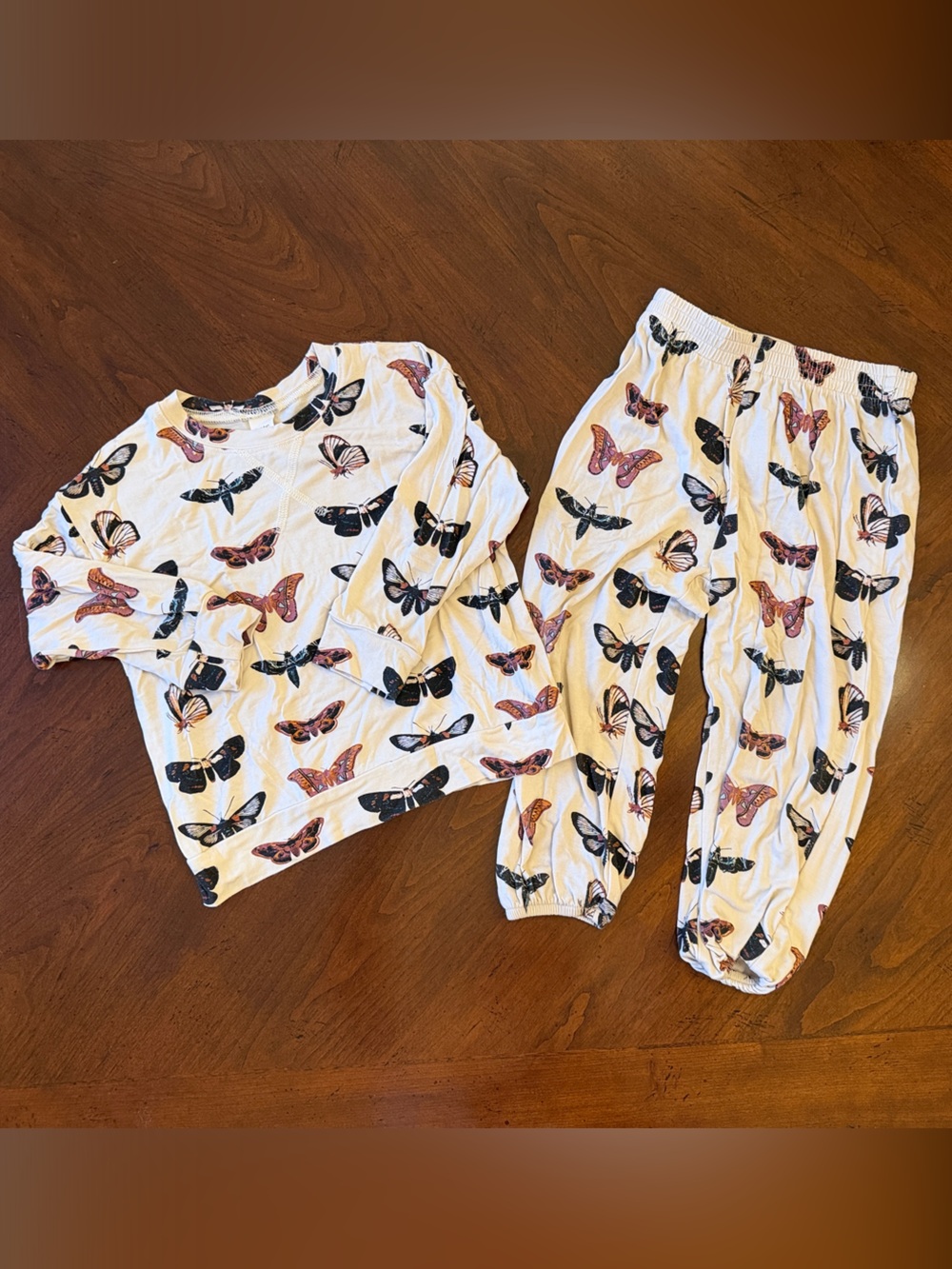 kate quinn Moths Butterfly Print Track Pants & Jogger Top Set